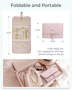 BAGSMART Travel Jewelry Case Organizer, Roll Foldable Jewelry Case - Image 6