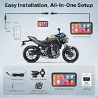 WonVon 6.25 Inch Wireless Motorcycle Carplay GPS Navigation System - Image 10