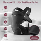 Momcozy Baby Carrier with Hip Seat, 2-in-1 Forward-Facing Carry - Image 2