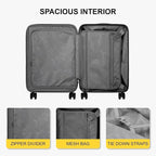 LEVEL8 Grace Carry On Luggage Airline Approved, 20 Inch Expandable Hardside - Image 6