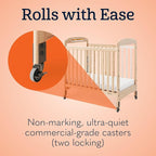 Foundations Serenity Compact Daycare Crib, Fixed Side, Features Mirrorview End - Image 8