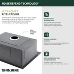 25-Inch Drop-In Kitchen Sink, SINKVINE 25" x 22" Stainless Steel Indoor and - Image 7