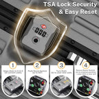 Krute Luggage 28 Inch Aluminum Frame Luggages TSA Lock No Zipper Checked - Image 2