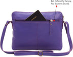 Wise Owl Accessories Small Soft Pebbled Real Leather Crossbody Handbags Purses - Image 4