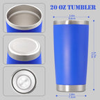20 oz Tumbler with lid Double Wall Vacuum Insulated Tumblers Stainless Steel - Image 5