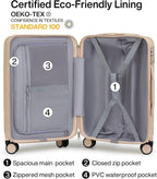 Hanke 20/29 Inch Carry On Luggage Sets 2 Piece Hard Shell Suitcases - Image 5