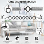 12 Pack Space Saving Hangers for Clothes, Heavy Duty 30Lbs Capacity Magic - Image 4