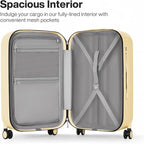mixi 24 Inch Checked Luggage PC Hardshell Suitcases - Image 3