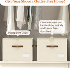 Shoe Organizer for Closet, 2 Pack Shoe Organizer - Image 6