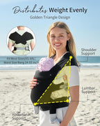 GROWNSY Baby Carrier Newborn to Toddler, Cozy Baby Wraps Carrier, Ergonomic - Image 6