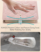 Vlando Jewelry Box for Girls Women, Travel Jewelry Case Organizer, Display - Image 5