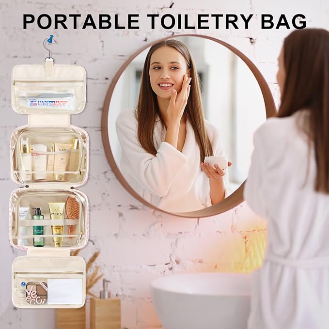 TOPEAST Travel Toiletry Bag Initial Makeup Bag - Image 5