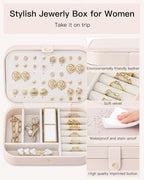 Vlando Travel Jewelry Case, PU Leather Travel Jewelry Box - Image 5