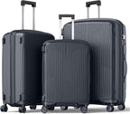 Nazhura Luggage Set, 3-Piece Hardside Suitcase Set, 20-inch Carry On, 28-inch by NazhuraGoodCompanionAtHome