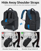Rolling Backpack, 30L Travel Laptop Backpack - Image 6