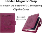 Airtag Passport Holder Cover Wallet RFID Blocking Leather Case Travel - Image 5