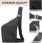 Anti Theft Crossbody Bags for Women Men, Slim Sling Bags - Image 6