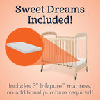 Foundations Serenity Compact Daycare Crib, Fixed Side, Features Mirrorview End - Image 6