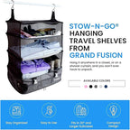 Grand Fusion Stow-N-Go Travel Luggage Organizer – Portable Hanging Travel - Image 9