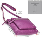Wise Owl Accessories Small Soft Pebbled Real Leather Crossbody Handbags Purses - Image 2