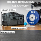 Serious Steel Fitness Gym Bag, 1000D Nylon Duffel Bag, Heavy Duty - Image 5