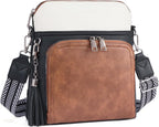 Crossbody Purse for Women, Lightweight Medium Crossbody Bag Soft Leather by Roulens