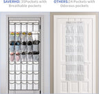 35 Pockets Over the Door Shoe Organizer, Hanging Shoe Organizer - Image 6