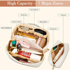 Birthday Gifts for Women Teen Girl, Personalized Initial Makeup Organizer Bag - Image 3