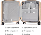 Hanke 16 Inch Underseat Carry On Luggage, Airline-Approved Hard Shell Small - Image 6