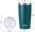 SUNWILL Travel Coffee Tumbler 20 oz, Insulated Mug - Image 3