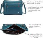 Wise Owl Accessories Small Soft Pebbled Real Leather Crossbody Handbags Purses - Image 3