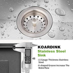 Stainless Steel Drop In 33x22 Inch Kitchen Sink - Image 4
