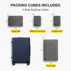 LEVEL8 Elegance Checked Luggage, 24 Inch Hardside Suitcase, Lightweight Matte - Image 3