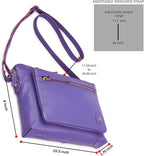 Wise Owl Accessories Small Soft Pebbled Real Leather Crossbody Handbags Purses - Image 2