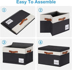 Extra Large Storage Bins with Lids, Foldable Fabric Storage Baskets with Lids - Image 5