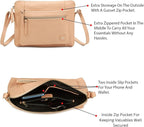 Wise Owl Accessories Small Soft Pebbled Real Leather Crossbody Handbags Purses - Image 3