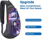 G4Free Sling Bag for Men Women, Small Crossbody Backpack Lightweight Chest - Image 2