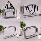 6Pcs Crystal Clear PVC Travel Toiletry Bag Kit - Image 8