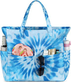 LEDAOU Large Beach Tote Bag Women Waterproof Sandproof Zipper Beach Tote Bag by LEDAOU