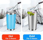 VEGOND 20oz Tumbler with Lid and Straw Stainless Steel Tumbler Cup Bulk Vacuum - Image 5