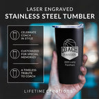 Lifetime Creations Personalized Basketball Coach Tumbler: Custom Basketball - Image 3