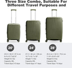 Nazhura Luggage Set, 3-Piece Hardside Suitcase Set, 20-inch Carry On, 28-inch - Image 2