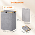 Lifewit 160L Double Laundry Hamper - Image 4