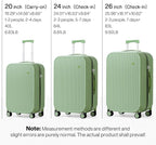 mixi 20 Inch Carry On Luggage PC Hardside Suitcases - Image 6