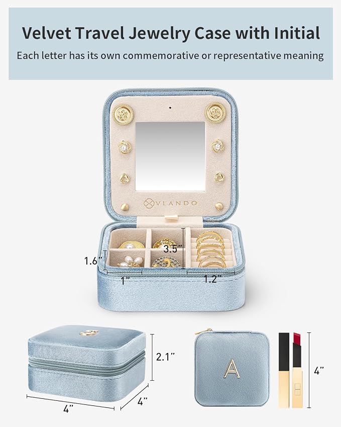 Vlando Travel Gifts 2025, Travel Jewelry Case - Image 5