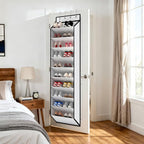 KEEPJOY 10 Tiers White Over Door Shoe Organizer Storage, Hanging Shoe Holder - Image 2
