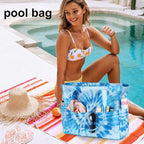 LEDAOU Large Beach Tote Bag Women Waterproof Sandproof Zipper Beach Tote Bag - Image 5