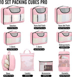 Veken 10 Set Packing Cubes for Travel Essential, Suitcase Organizer Bags in 4 - Image 2