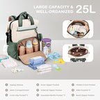 VONAL Diaper Bag Backpack, Lightweight Baby Diaper Bags, Travel Large Diaper Bag - Image 3