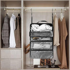 Suitcase Organizer, Travel Luggage Organizer Portable Hanging Travel Shelves - Image 7